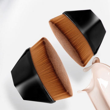 Professional Makeup Brush Set - Oval Foundation & Blending Brushes
