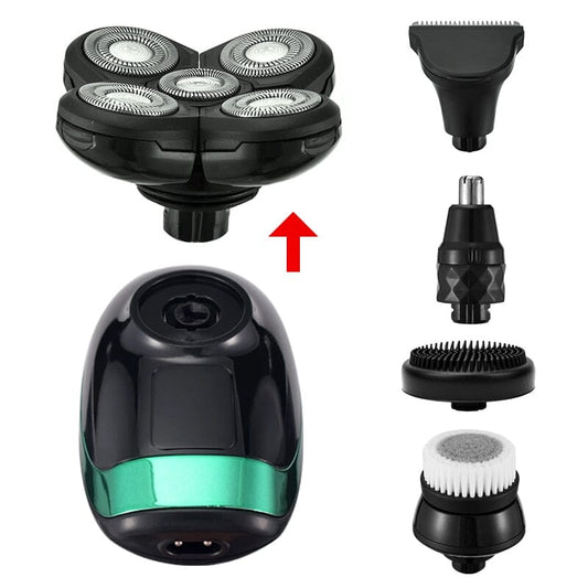 Barbeador Elétrico 5 em 1 - Kit Completo de Cuidados Masculinos