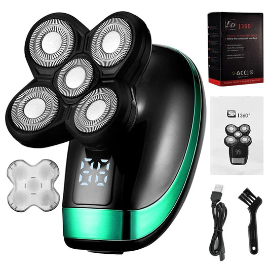 5-in-1 Electric Shaver - Rechargeable Grooming Kit for Men
