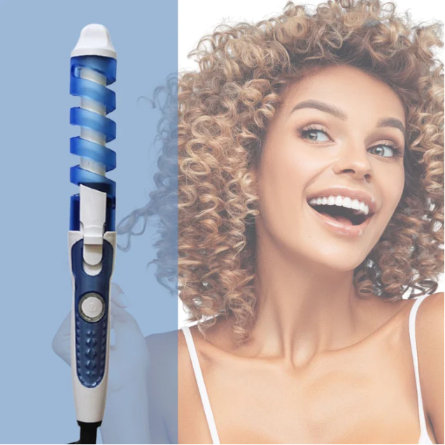 Automatic Curling Iron - Self-Rotating Hair Curler with Heat Control