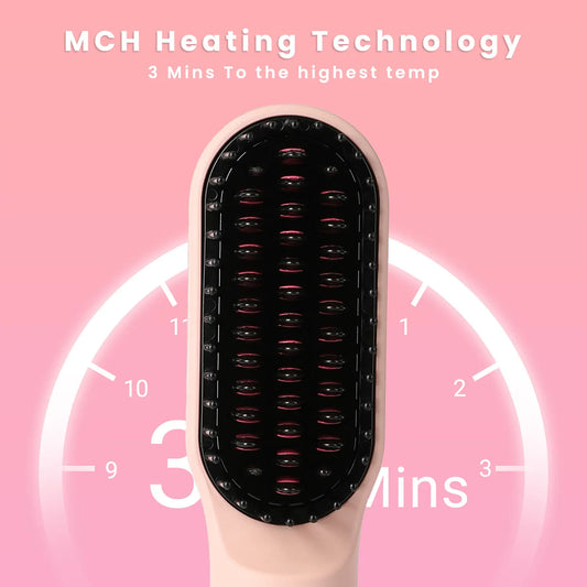 3-in-1 Hair Dryer Brush - Professional Volumizer & Straightener with Negative Ion Technology